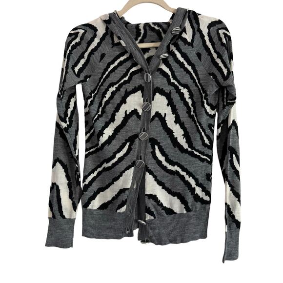 L.A.M.B. Button Up Hooded Sweater 100% Wool - Picture 3 of 16